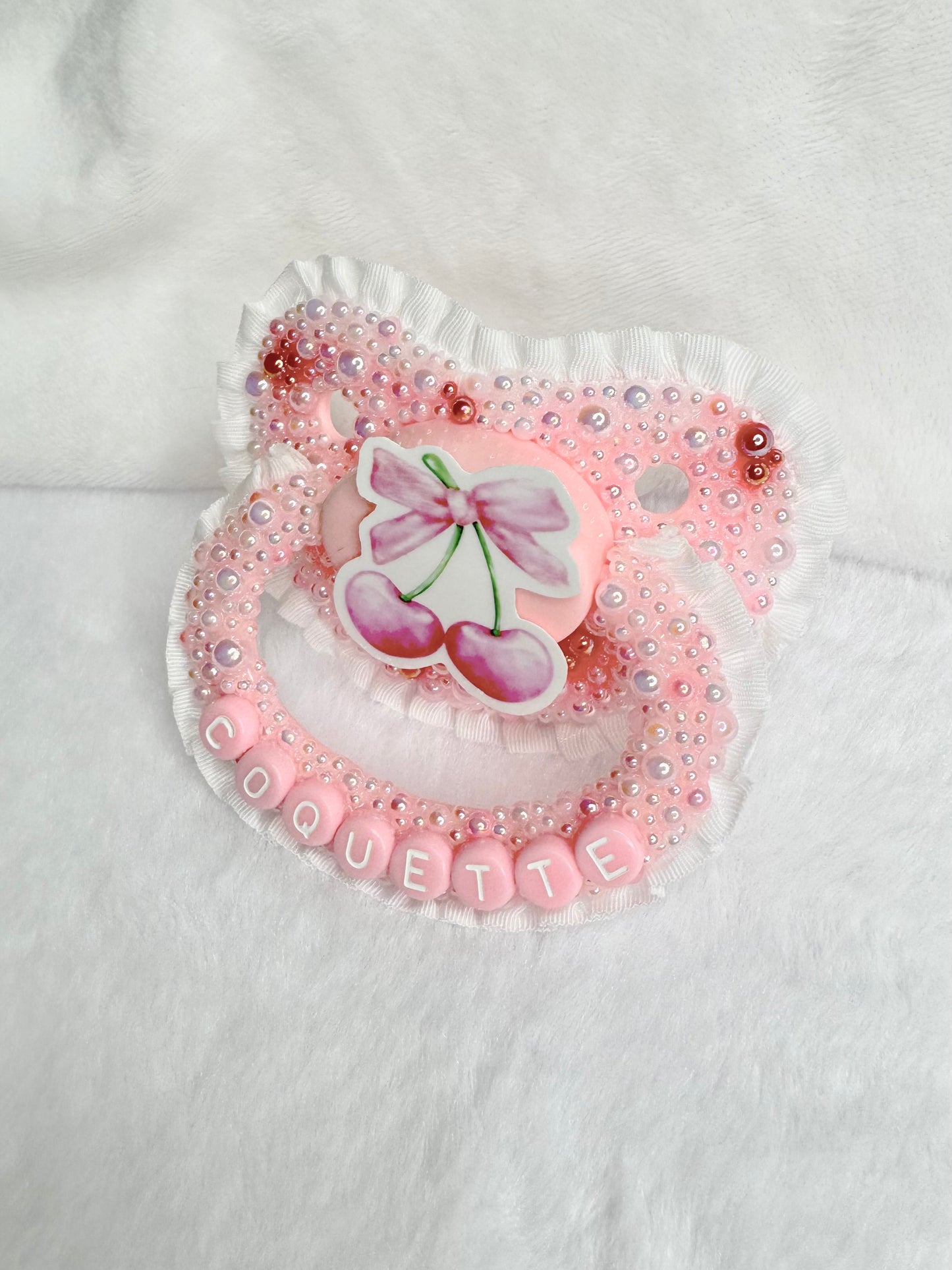 Coquette mon chère adult sized full lace pacifier