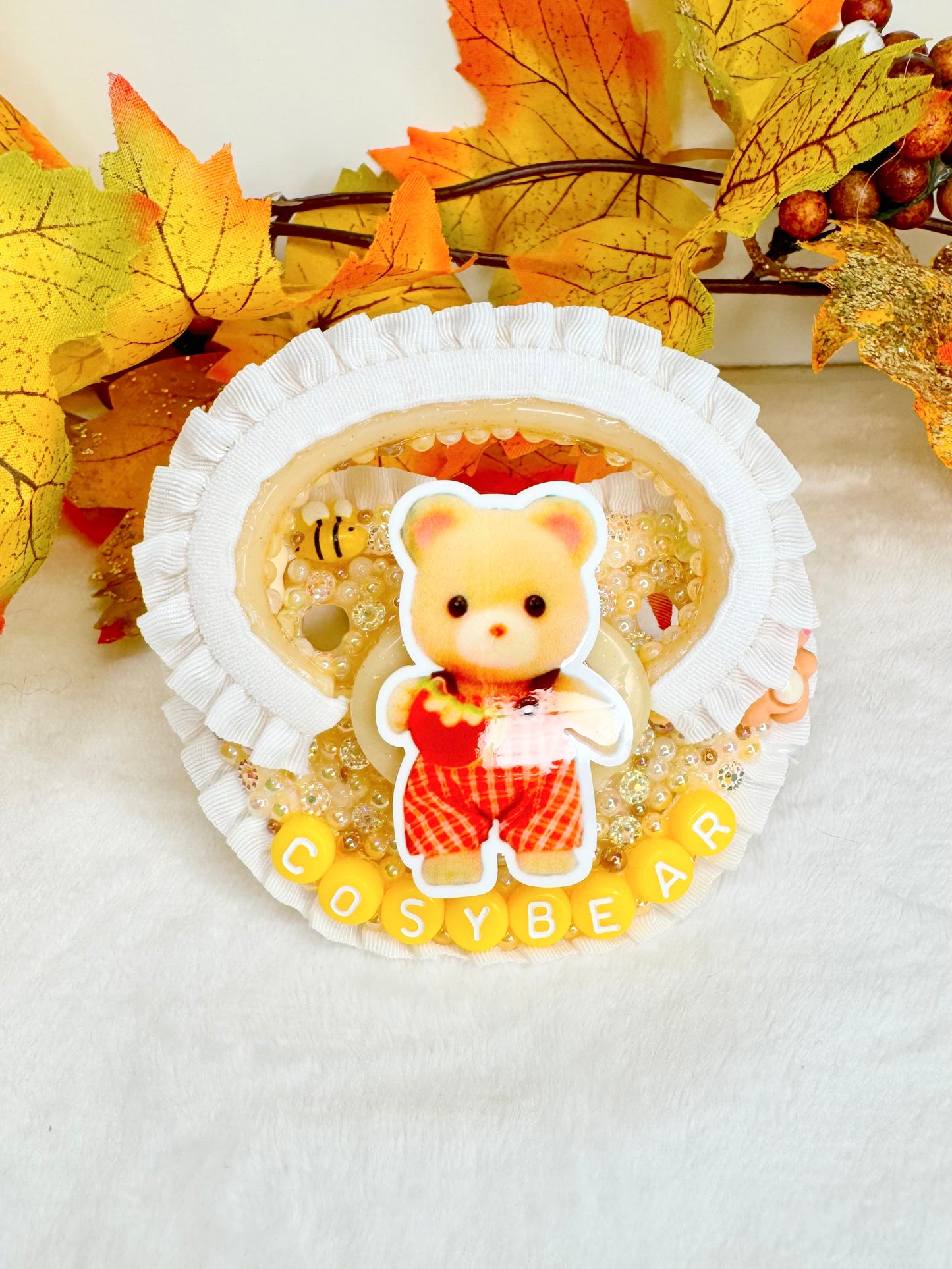 Cosy bear adult sized full lace fall pacifier