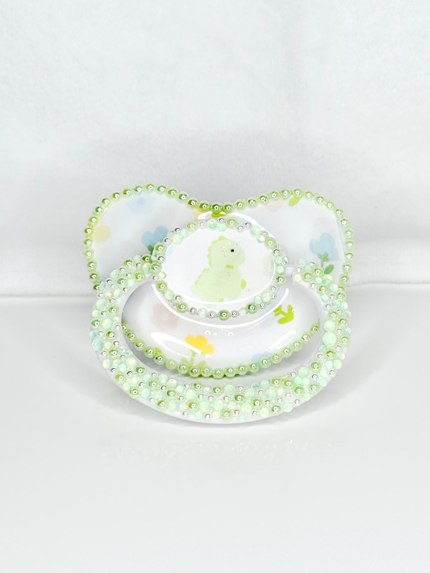 Baby Dino adult sized vinyl image heat sealed pacifier