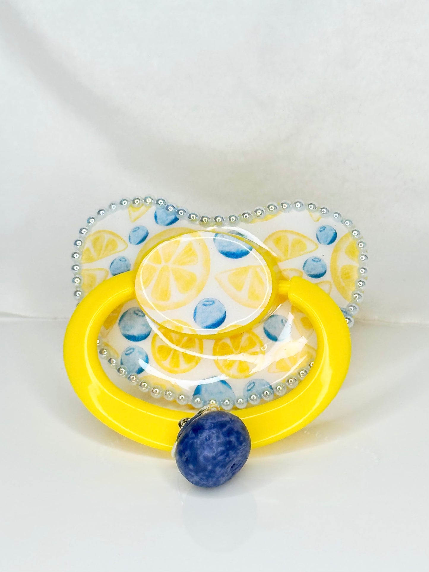 summer lemons and sweet blue berries adult sized image pacifier