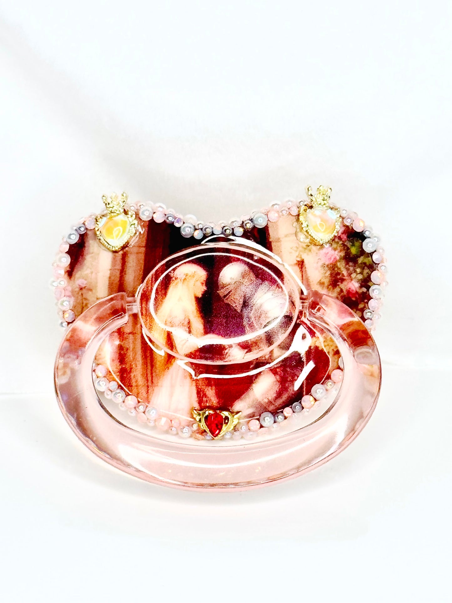 Night in armor, princess, romantic, adult sized image vinyl heat sealed pacifier