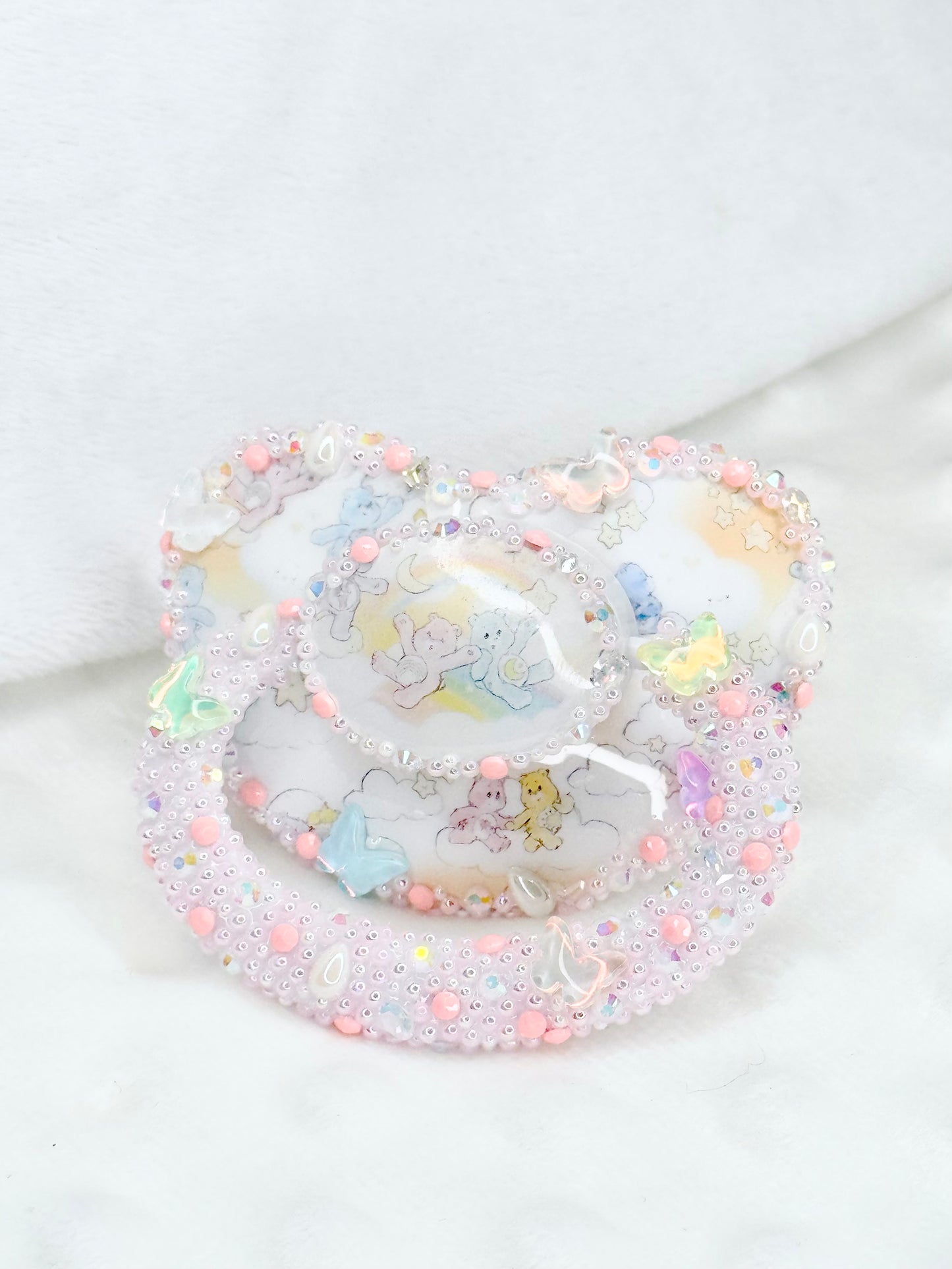 Carebears butterflies vinyl adult image pacifier