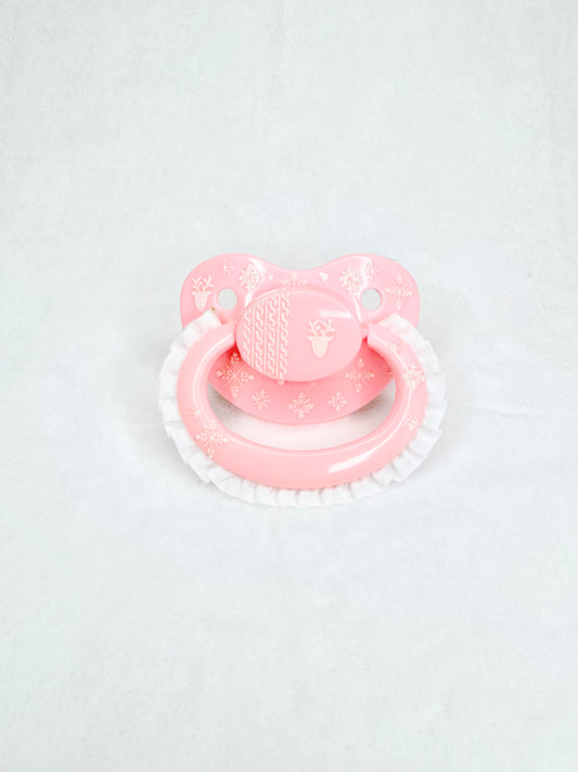 Snowy cashmere adult pacifier