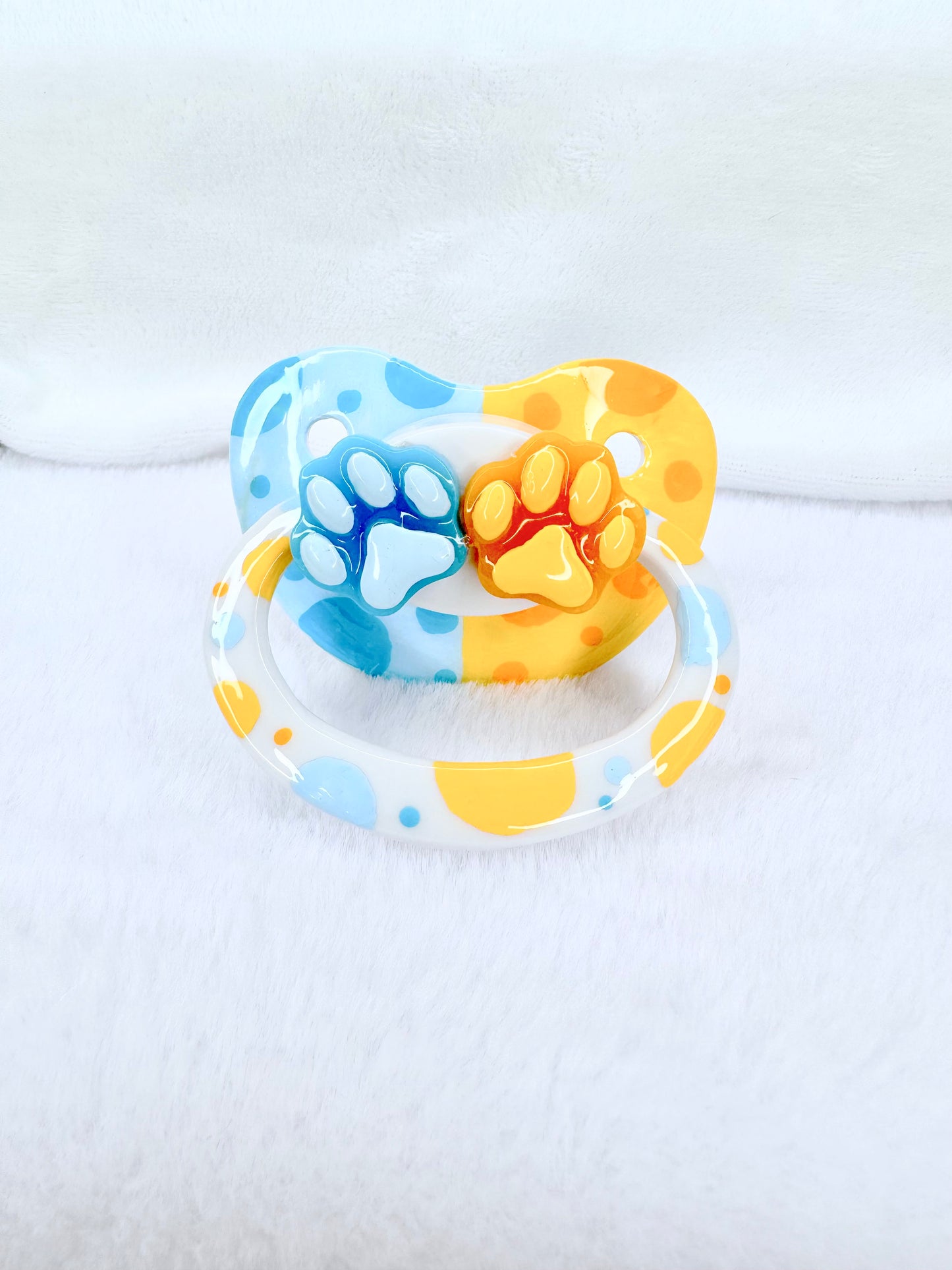 Bluey inspired paw design adult pacifier