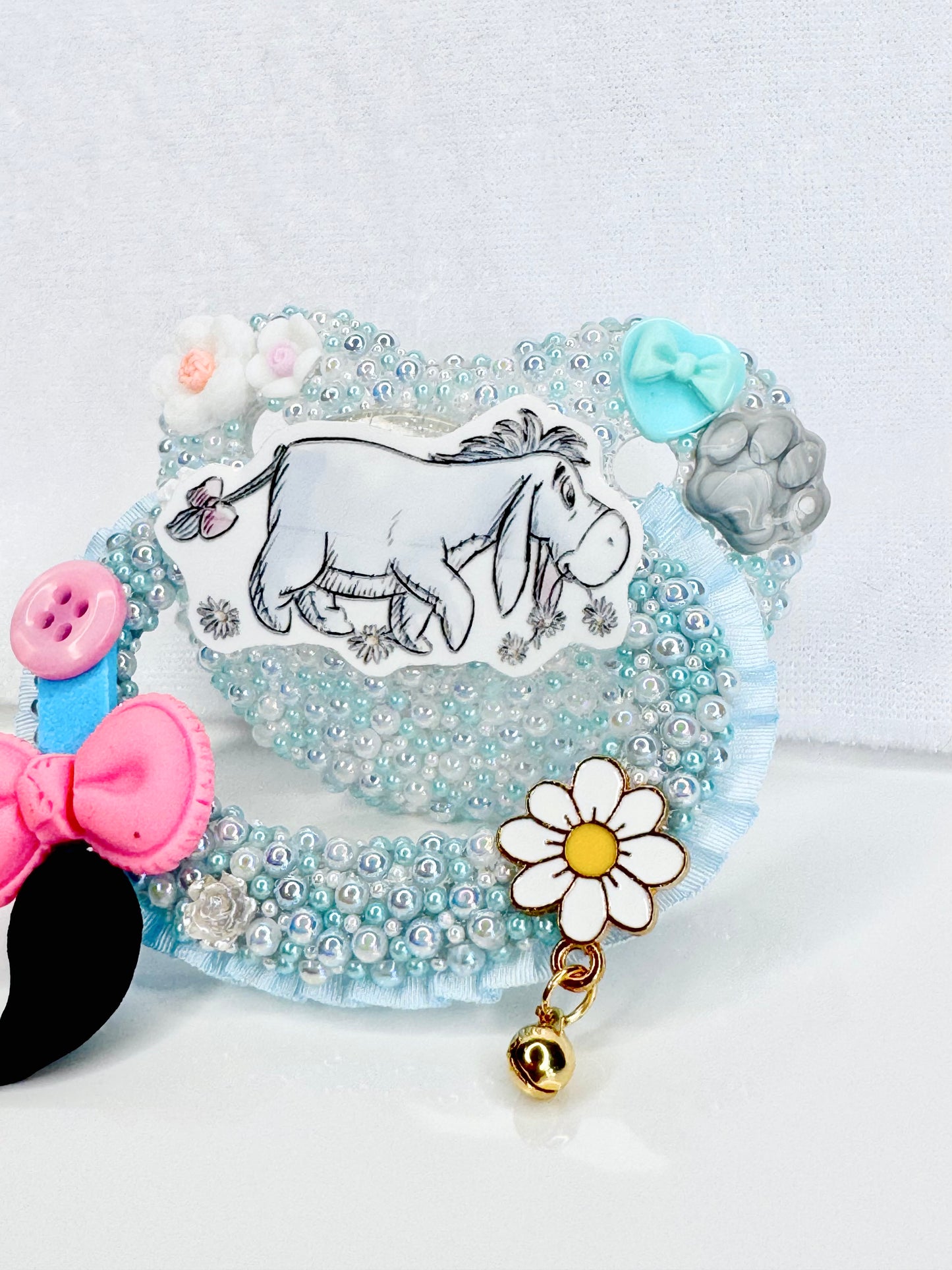 Eeyore daisies foam charm lace handle adult sized pacifier