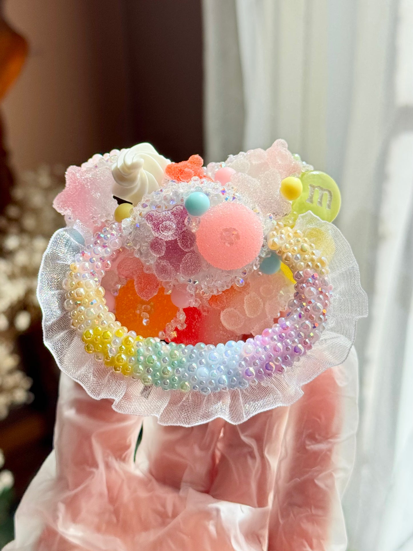 Deluxe Candy rainbow adult sized lace handle pacifier