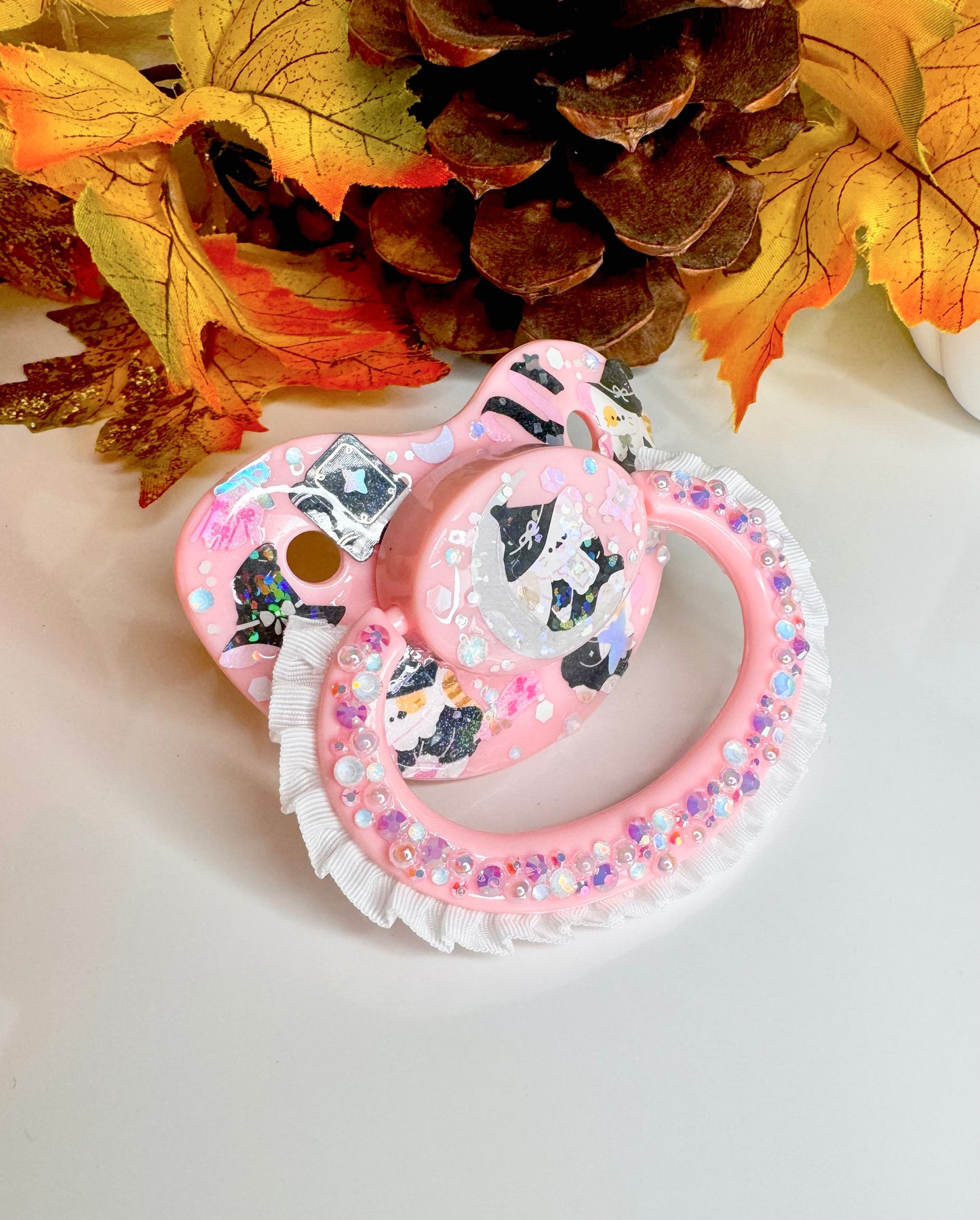 Witchy kitty adult pacifier