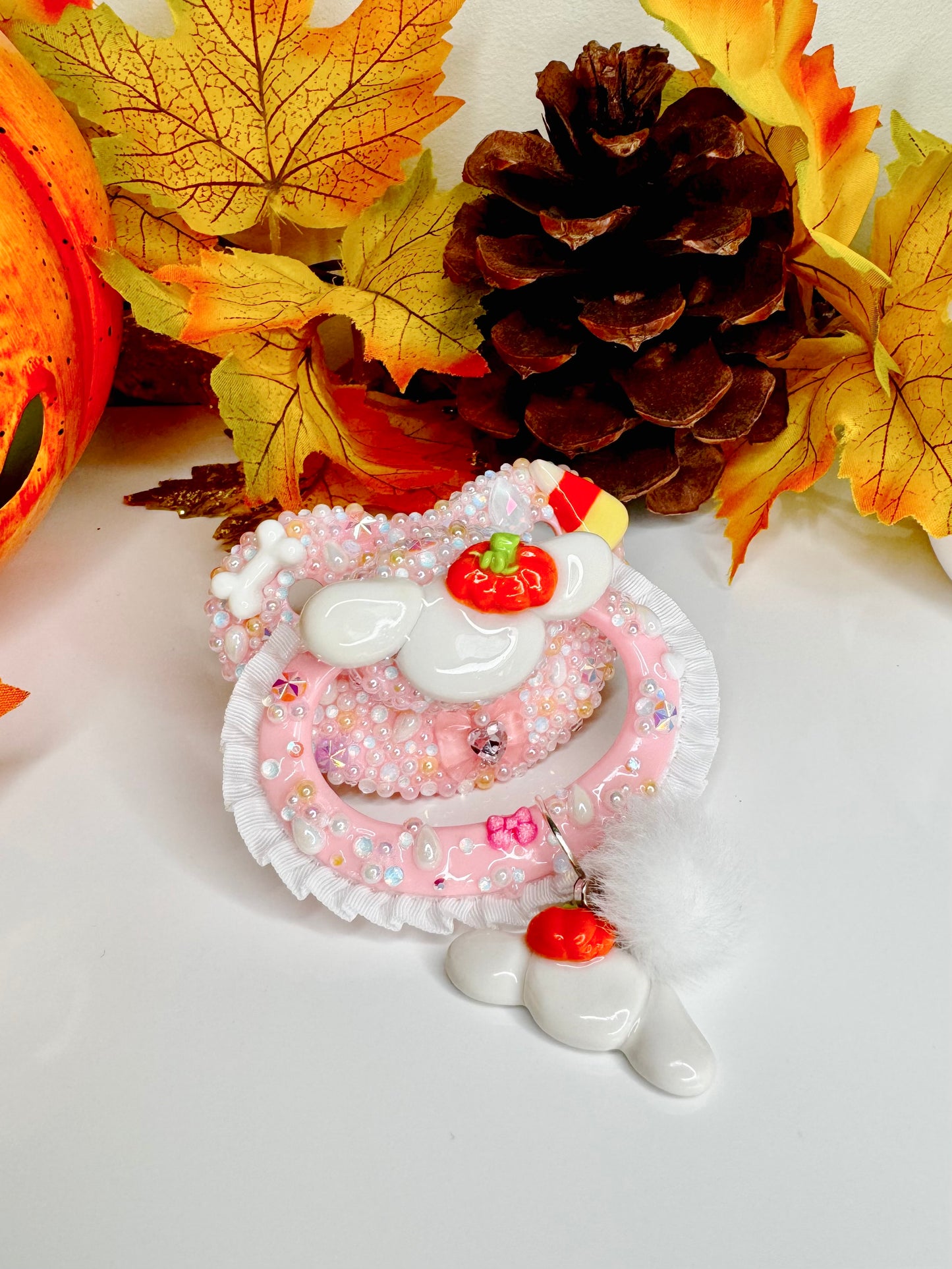 Pumpkin Cinnamoroll adult pacifier