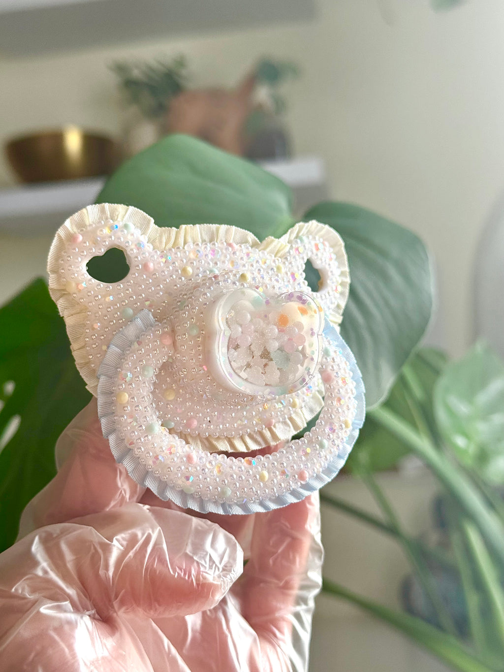 Pastel baby bear adult pacifier