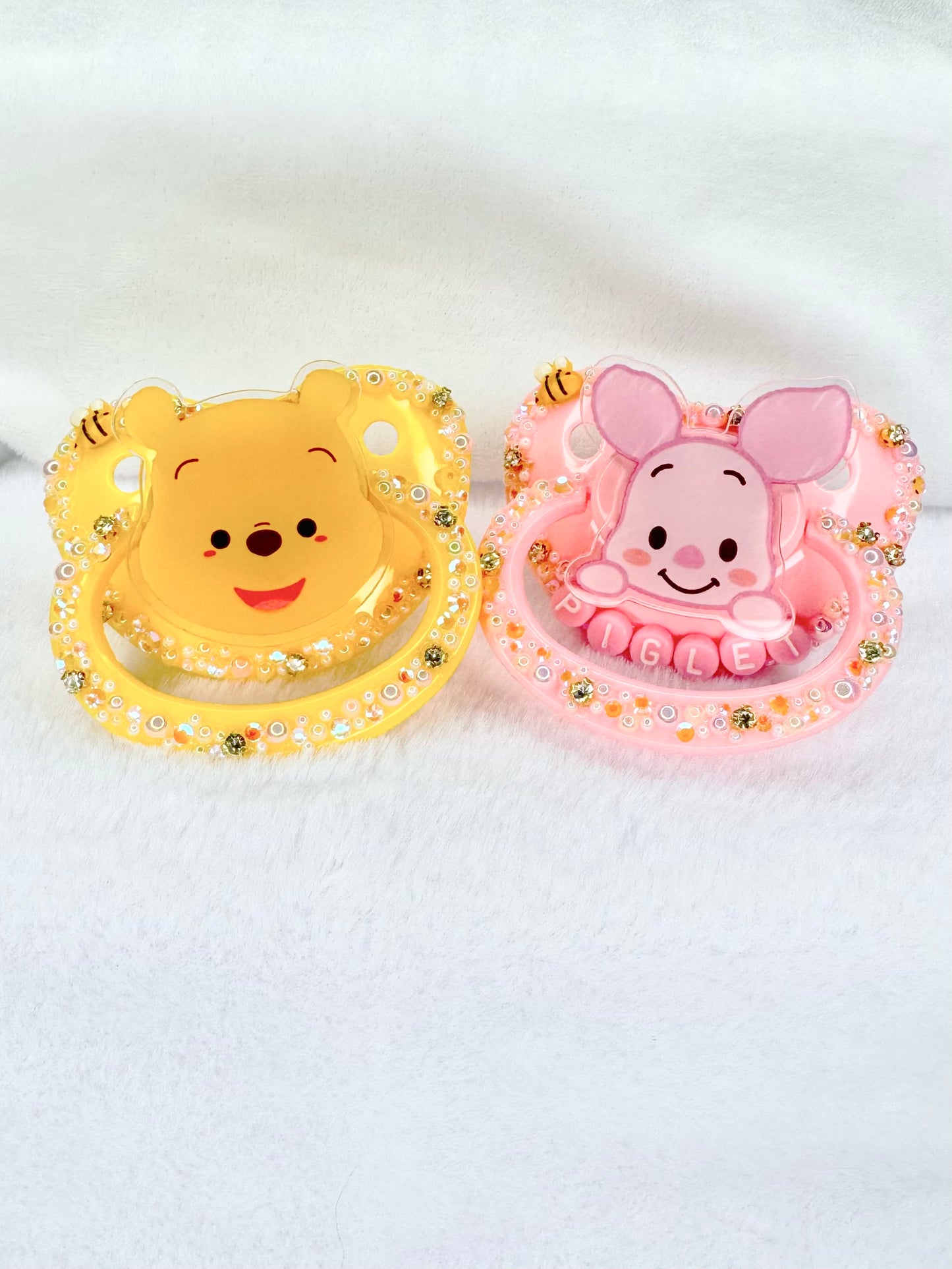 Winnie and piglet adult pacifiers