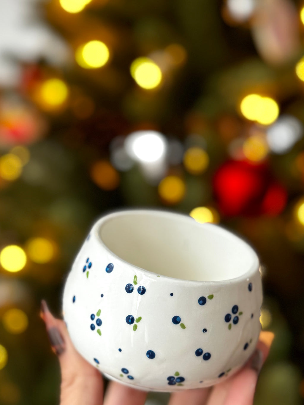 Ceramic blueberry bowl