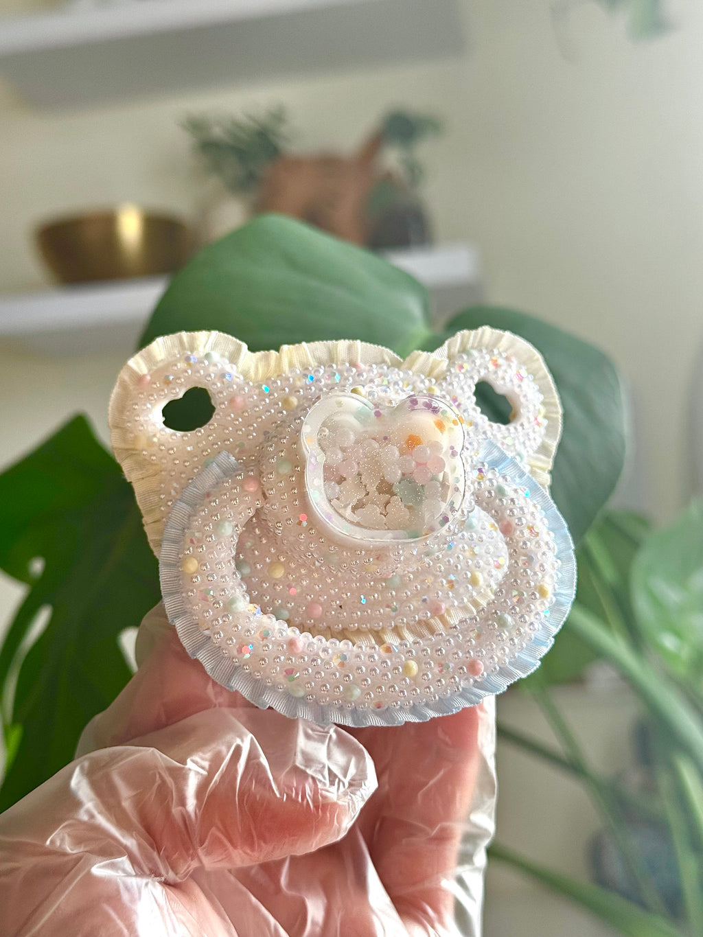 Pastel baby bear adult pacifier