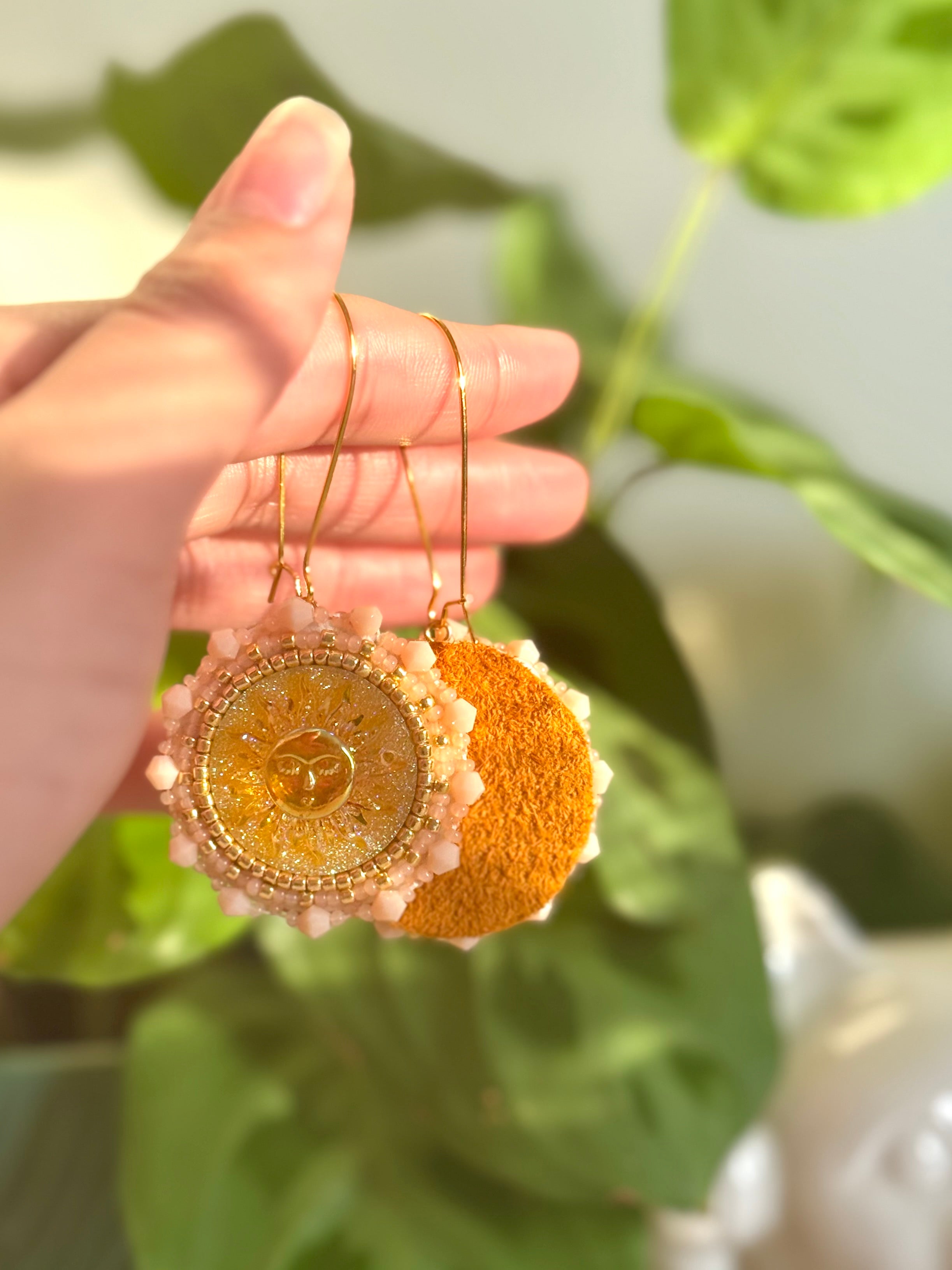 Beaded sunshine earrings