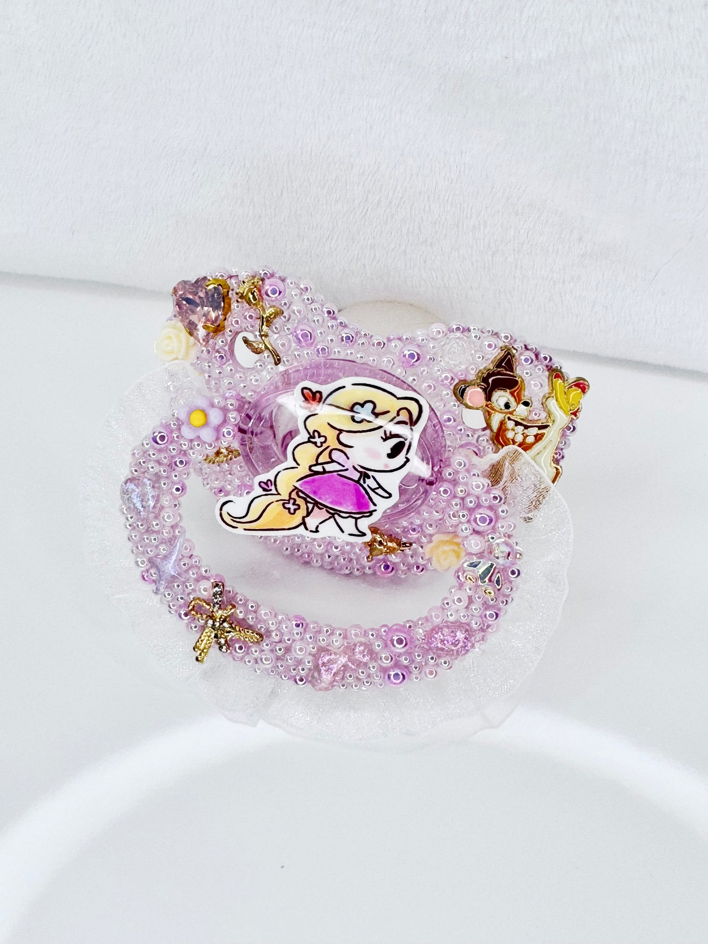 Rapunzel adult sized lace handle pacifier