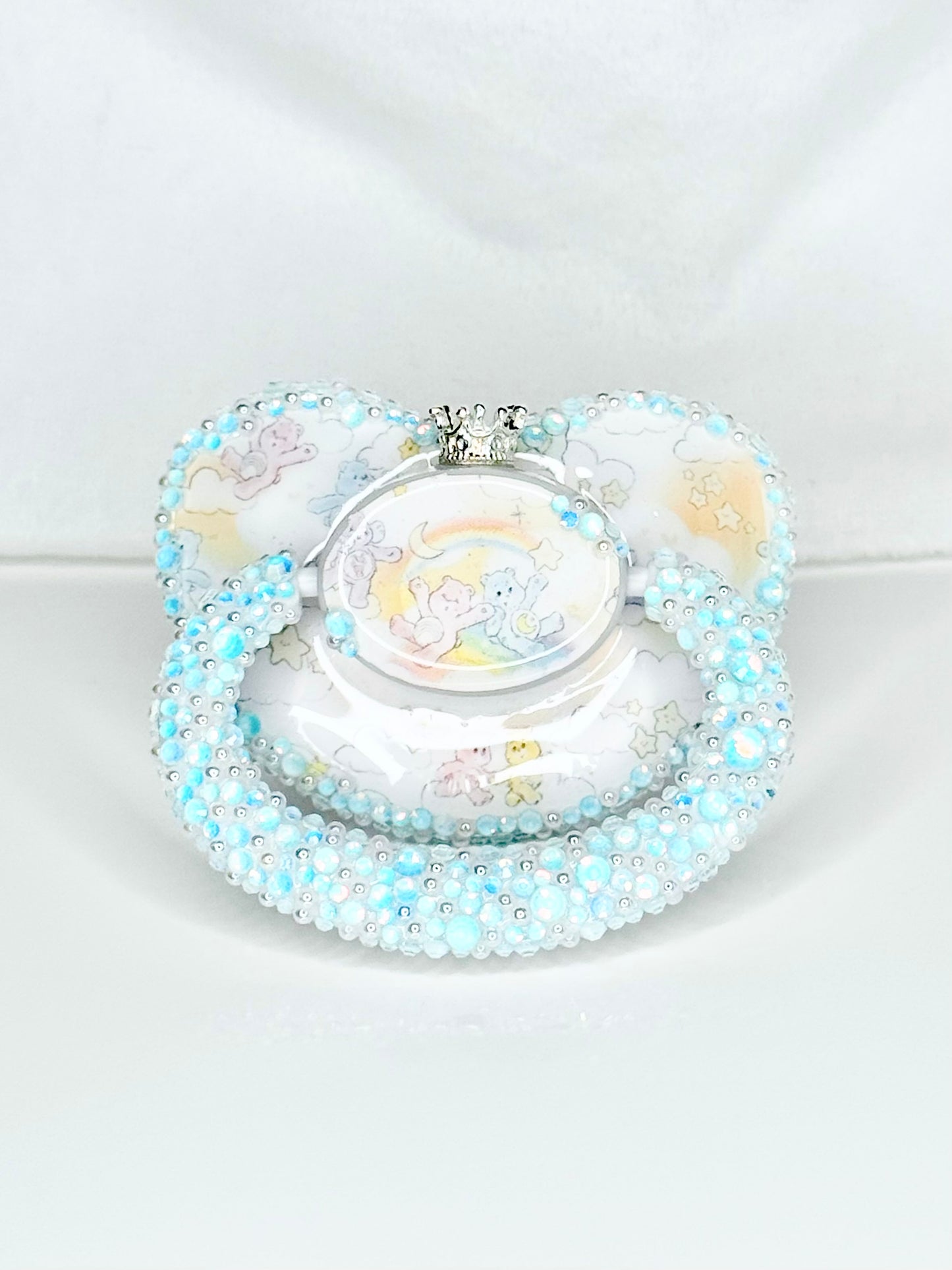 baby care bears in the clouds adult sized vinyl image heat sealed pacifier