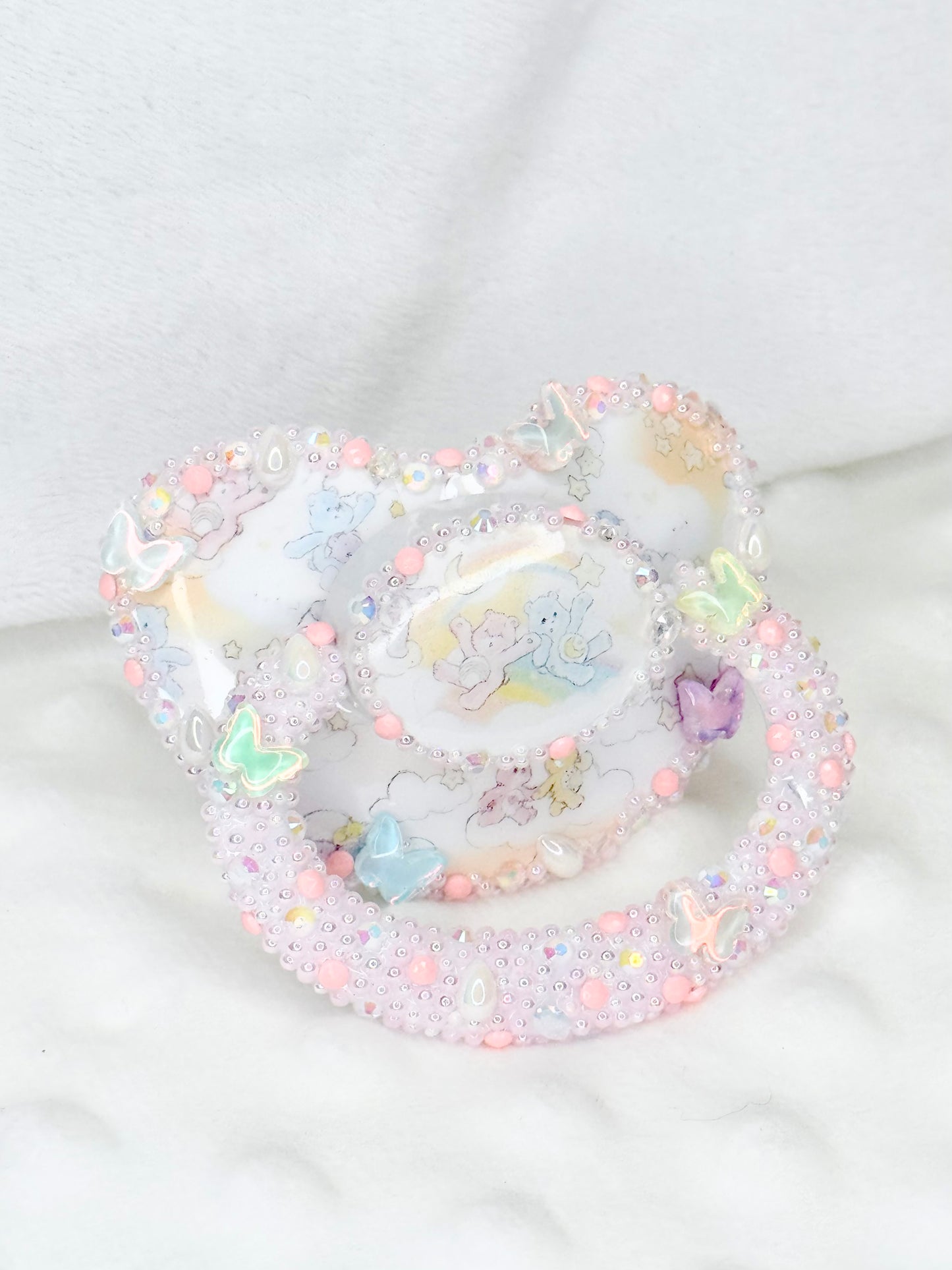 Carebears butterflies vinyl adult image pacifier