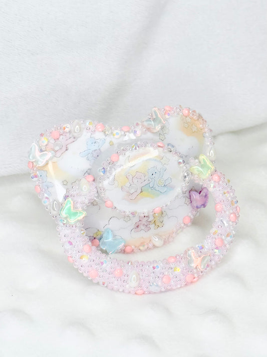 Carebears butterflies vinyl adult image pacifier
