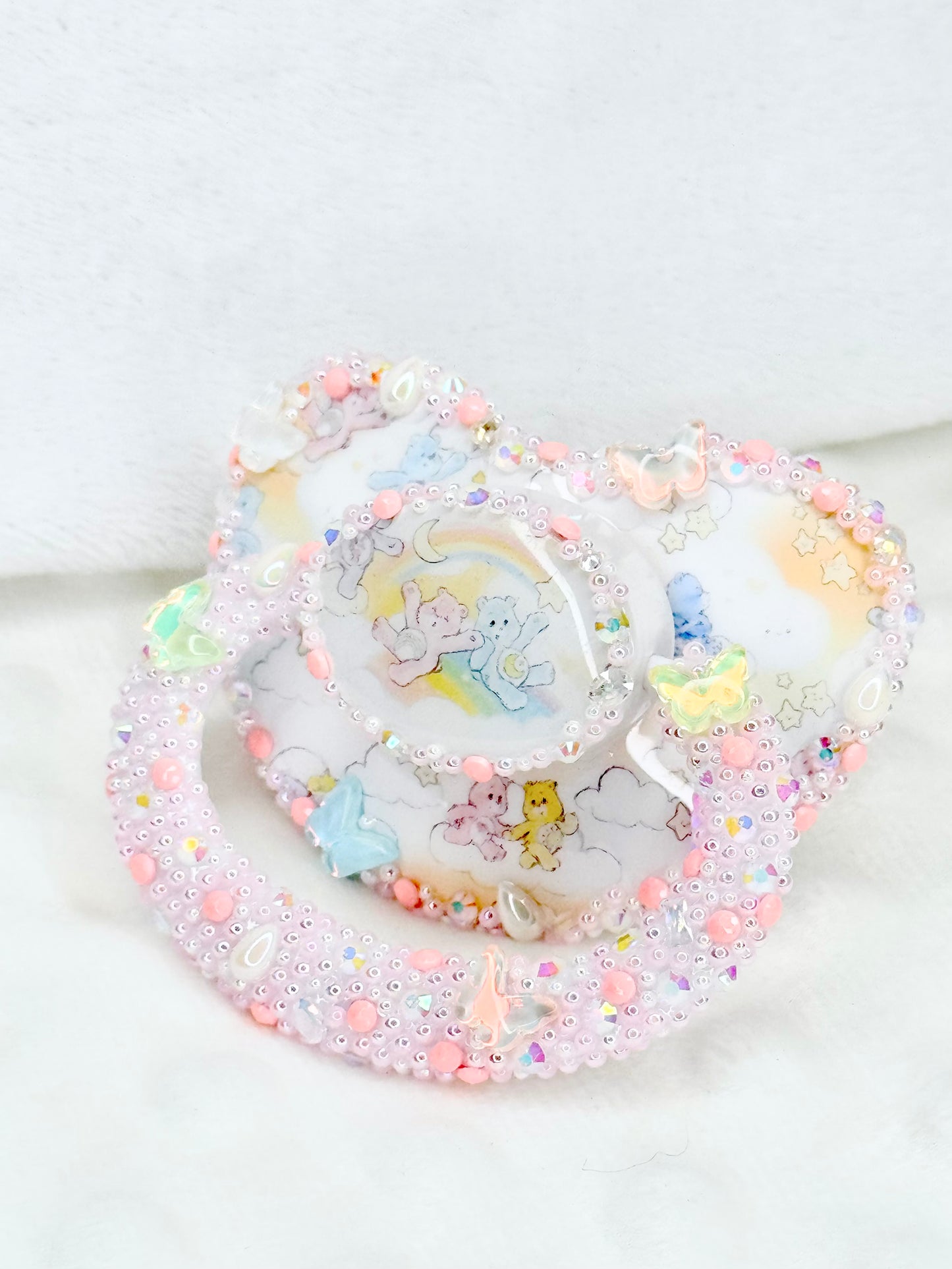 Carebears butterflies vinyl adult image pacifier